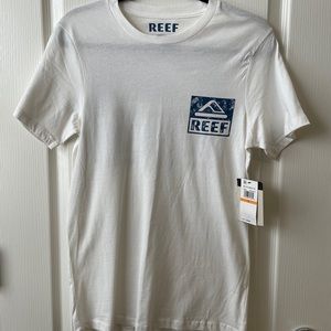 Men’s NWT Reef Wellie SS graphic tee white/blue size small